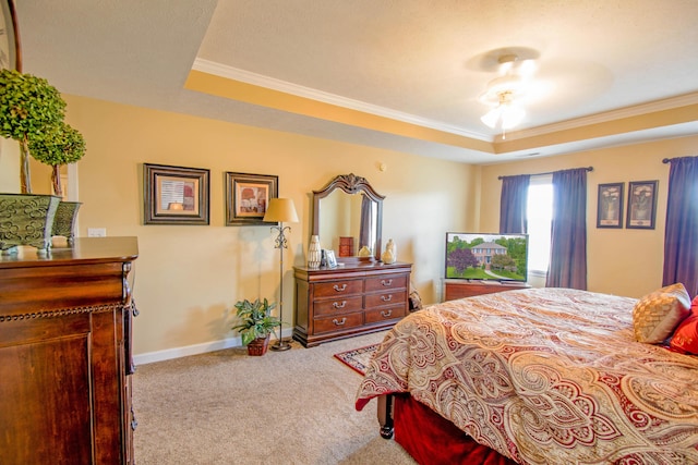 1266 Wills Way, Forest, VA 24551 - carpeted bedroom featuring a tray ceiling and crown molding