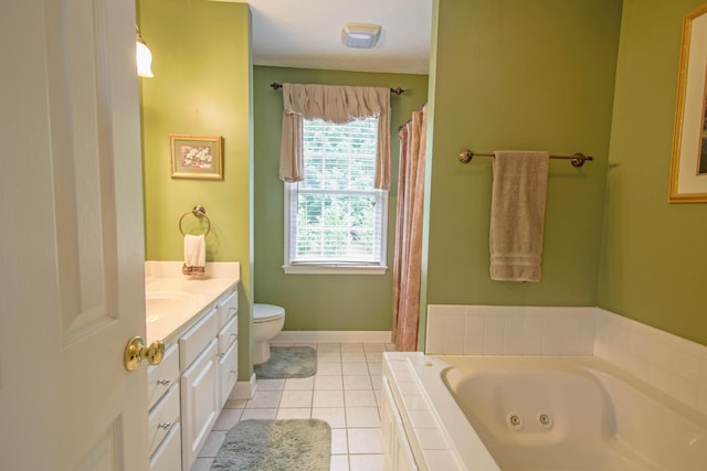 1266 Wills Way, Forest, VA 24551 - full bathroom featuring vanity, a whirlpool tub, and tile patterned flooring