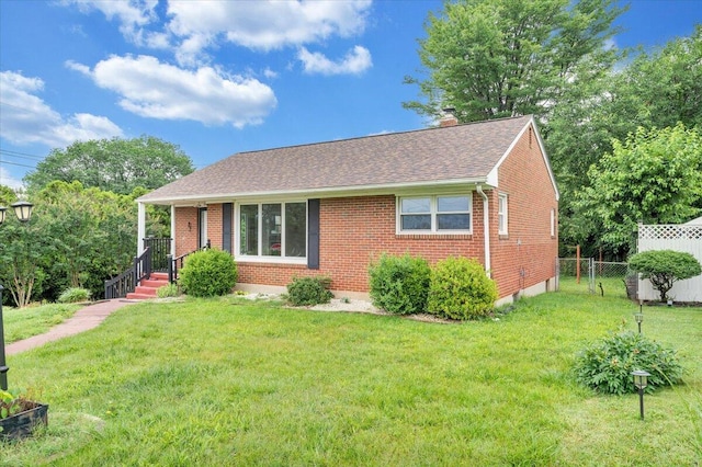 1709 Coveland Dr NW, Roanoke, VA 24017 - view of front of house with brick siding, roof with shingles, and a chimney