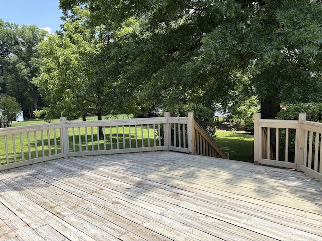 713 Rose Ave, Covington, VA 24426 - wooden terrace with a yard