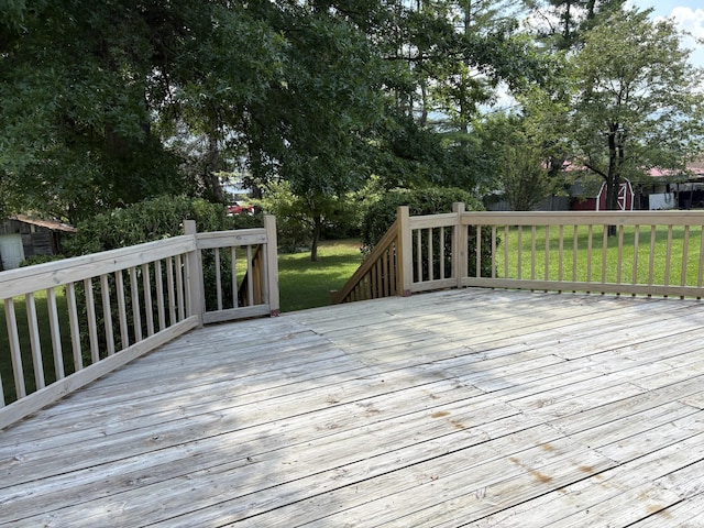 713 Rose Ave, Covington, VA 24426 - wooden terrace with a lawn