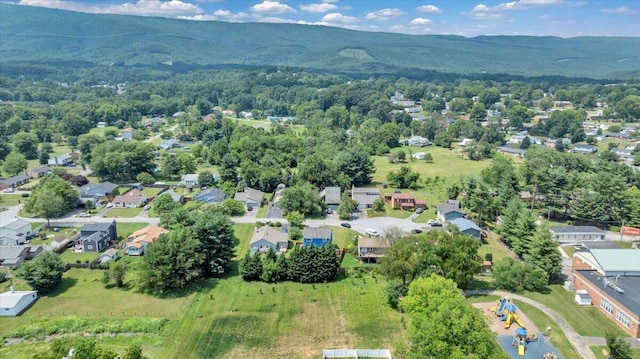 3341 Fort Lewis Cir, Salem, VA 24153 - aerial overview of property's location with a mountainous background and nearby suburban area