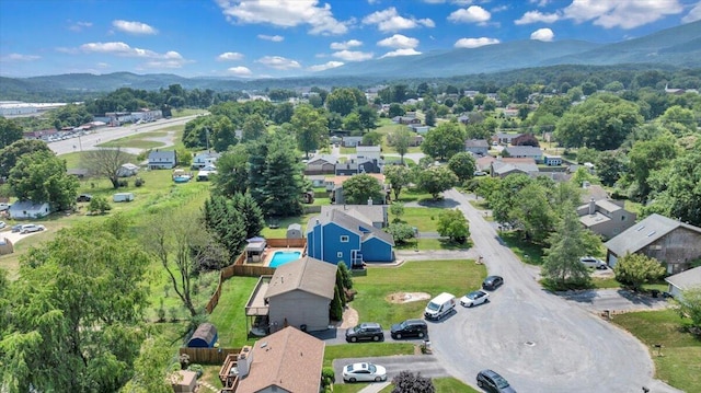3341 Fort Lewis Cir, Salem, VA 24153 - aerial view of residential area with a mountainous background