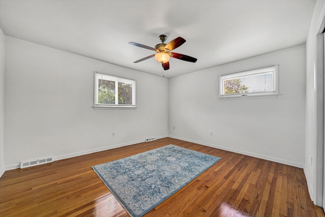 3716 Bower Rd, Roanoke, VA 24018 - unfurnished room featuring healthy amount of natural light, ceiling fan, and wood-type flooring