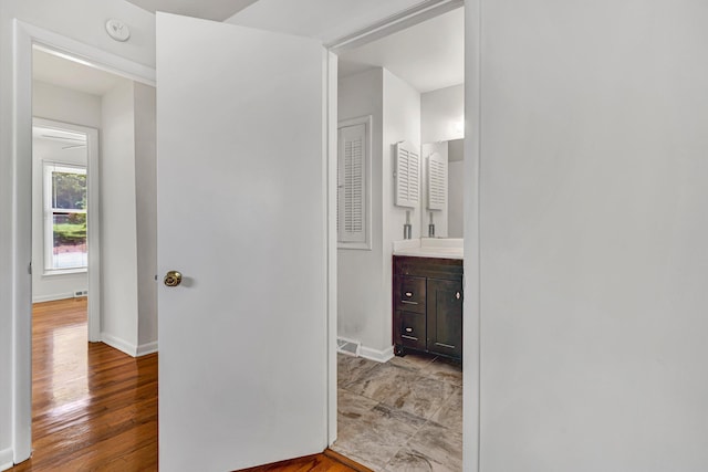 3716 Bower Rd, Roanoke, VA 24018 - hall with baseboards and light wood-style flooring