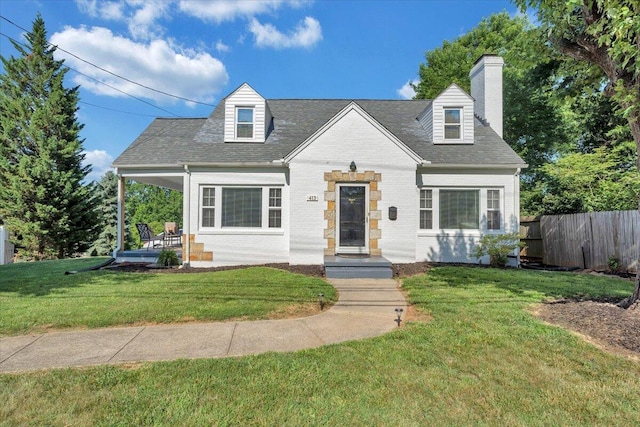 413 Idaho St, Salem, VA 24153 - cape cod-style house featuring a chimney, brick siding, and roof with shingles