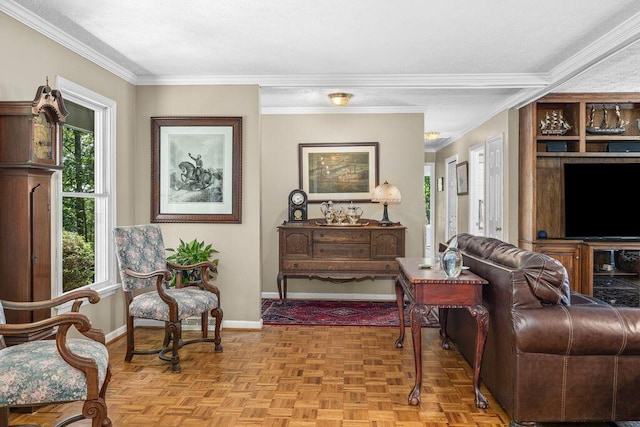 420 Cresthill Rd, Lynchburg, VA 24504 - living area featuring baseboards and ornamental molding