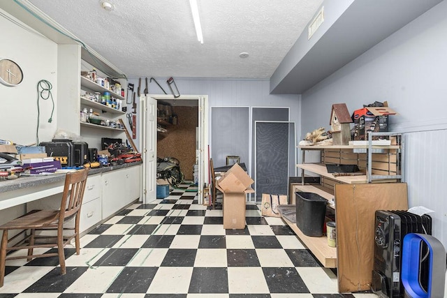 420 Cresthill Rd, Lynchburg, VA 24504 - interior space with tile patterned floors, a textured ceiling, and a decorative wall