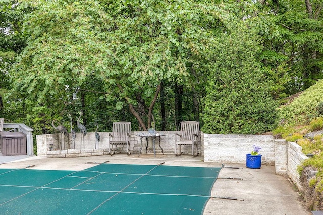 420 Cresthill Rd, Lynchburg, VA 24504 - view of patio featuring a tennis court