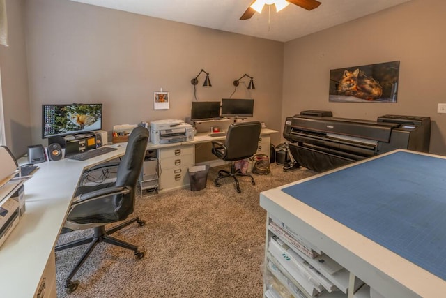 115 Armistead Ln, Rustburg, VA 24588 - office area featuring ceiling fan and carpet floors