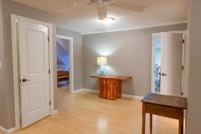 115 Armistead Ln, Rustburg, VA 24588 - hallway featuring light wood-style floors and ornamental molding