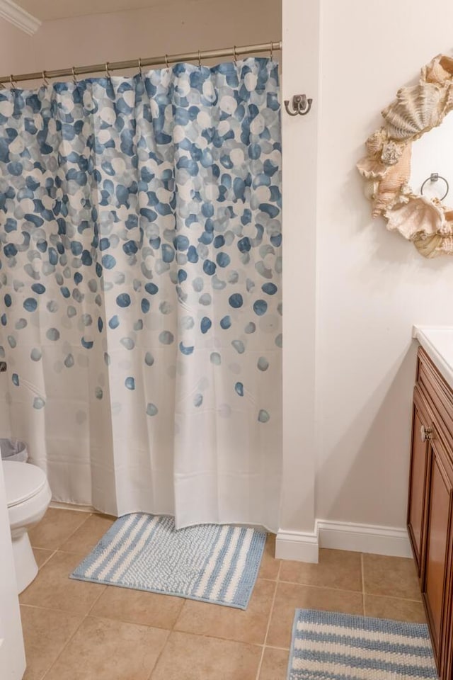 115 Armistead Ln, Rustburg, VA 24588 - full bath featuring vanity, tile patterned floors, and a shower with curtain