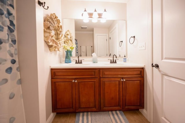 115 Armistead Ln, Rustburg, VA 24588 - full bathroom featuring double vanity and tile patterned flooring