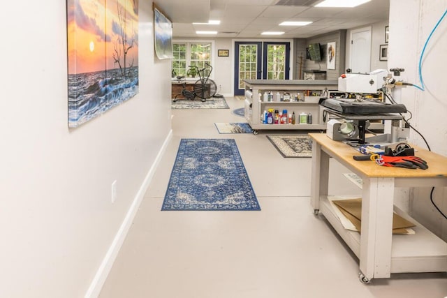 115 Armistead Ln, Rustburg, VA 24588 - hall featuring a drop ceiling and baseboards