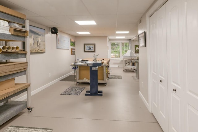 115 Armistead Ln, Rustburg, VA 24588 - office area featuring a drop ceiling and finished concrete flooring