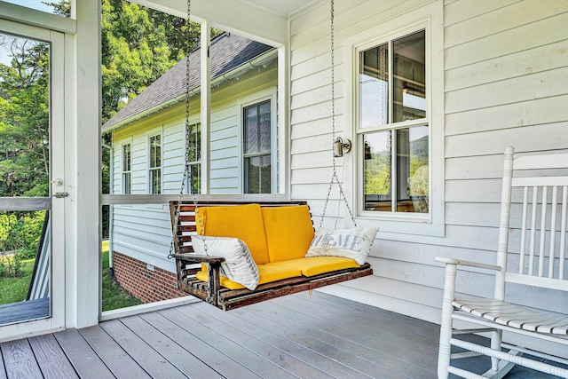 6820 Dawnwood Rd, Roanoke, VA 24018 - view of wooden terrace