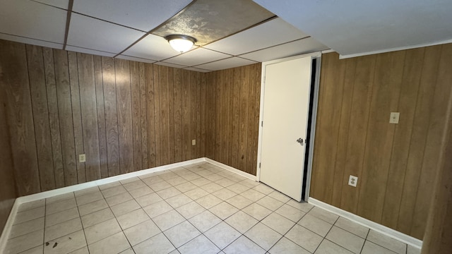 2315 Meadowbrook Rd NW, Roanoke, VA 24017 - finished below grade area featuring wooden walls and light tile patterned floors