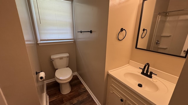 2315 Meadowbrook Rd NW, Roanoke, VA 24017 - bathroom with wood finished floors, vanity, and a shower