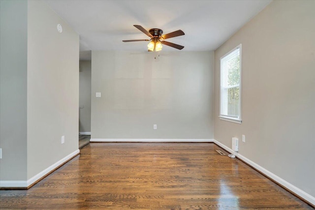 309 Mcclelland St, Salem, VA 24153 - empty room featuring ceiling fan and wood finished floors