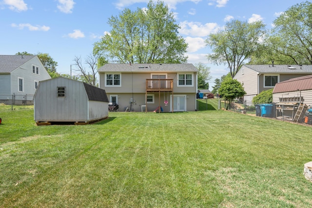 4575 Nelms Ln NE, Roanoke, VA 24019 - back of house with a shed, a fenced backyard, and a wooden deck