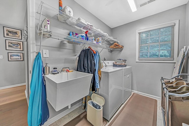 1941 Springmill Rd, Salem, VA 24153 - laundry area with washing machine and dryer and baseboards