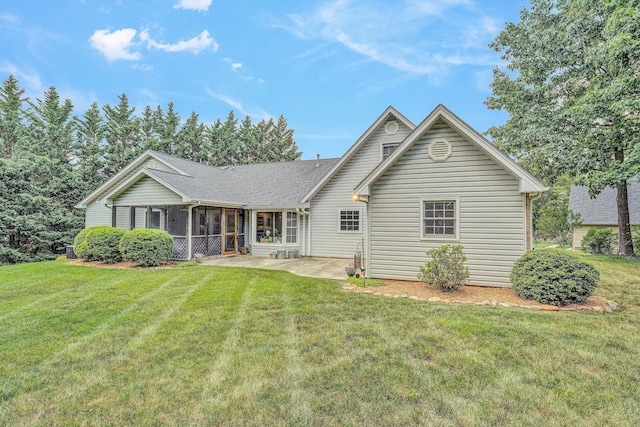 1941 Springmill Rd, Salem, VA 24153 - view of front of property with a sunroom, a front lawn, and a patio area