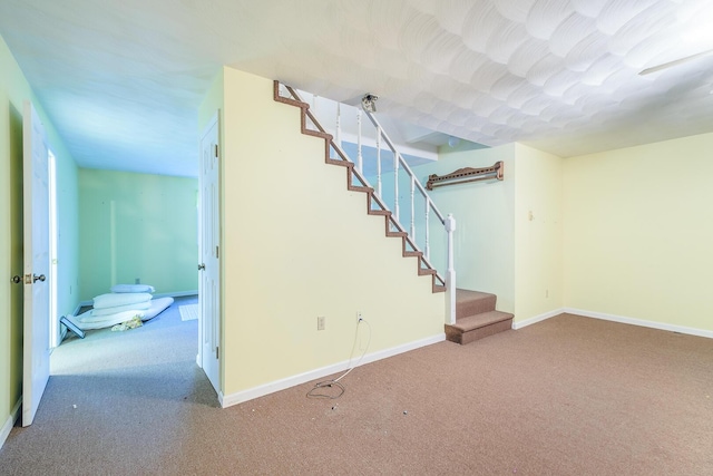 75 Eleanor Ln, Blue Ridge, VA 24064 - below grade area featuring carpet flooring and stairs