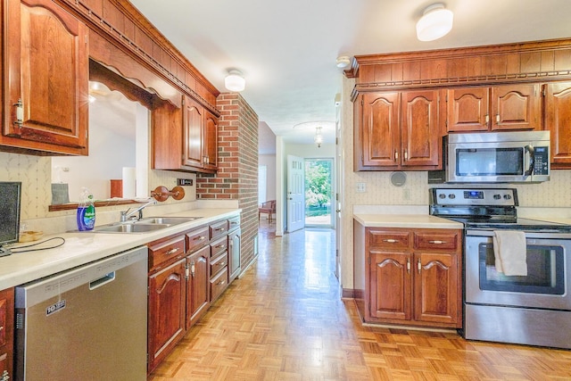 75 Eleanor Ln, Blue Ridge, VA 24064 - kitchen featuring stainless steel appliances, light countertops, backsplash, and brown cabinets