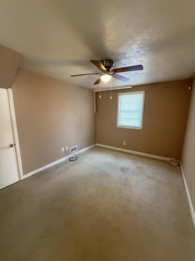 1250 Blacksburg Rd, Fincastle, VA 24090 - spare room featuring a ceiling fan and light carpet