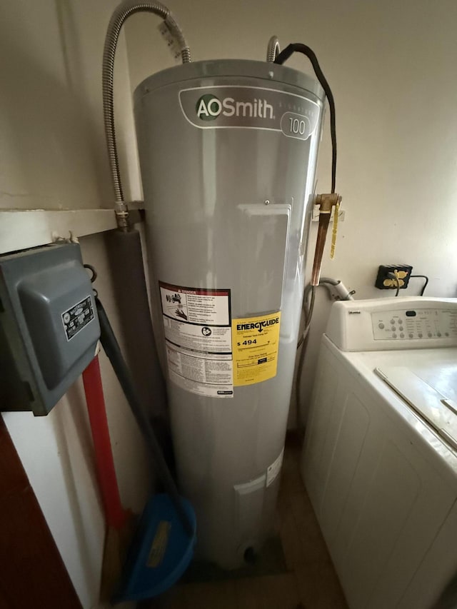 3124 Round Hill Ave NW, Roanoke, VA 24012 - utility room with water heater and washer / clothes dryer