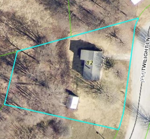 82 Twilight Ln, Glade Hill, VA 24092 - map of property location with property parcel outlined
