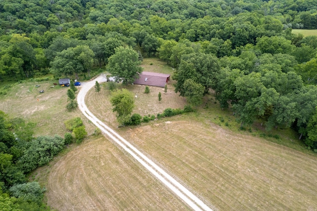 bird's eye view featuring a rural view