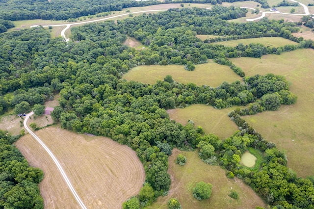 drone / aerial view with a rural view