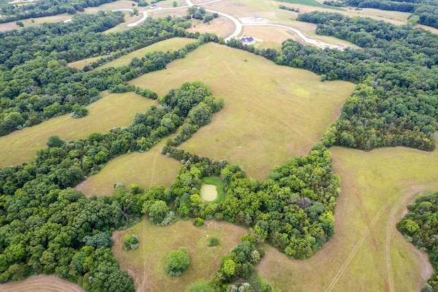 drone / aerial view with a rural view