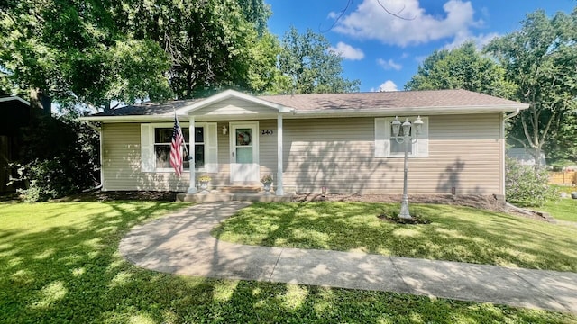 240 N Broadview Ct, Columbia, MO 65201 - single story home featuring a front lawn and a shingled roof