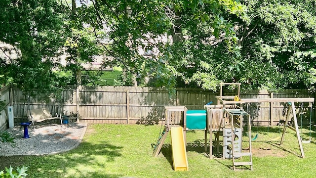 240 N Broadview Ct, Columbia, MO 65201 - view of jungle gym featuring a fenced backyard