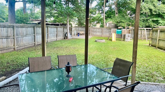 240 N Broadview Ct, Columbia, MO 65201 - fenced backyard with a playground