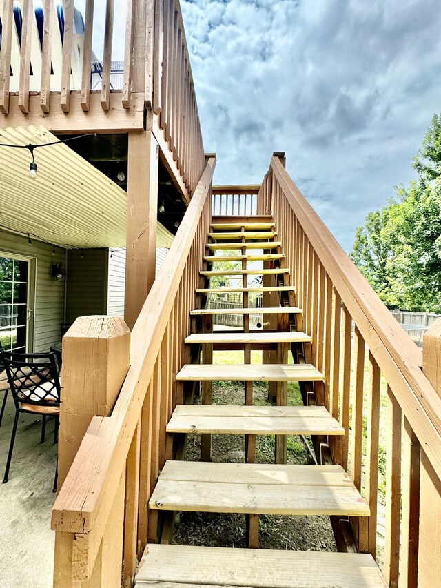 view of stairs