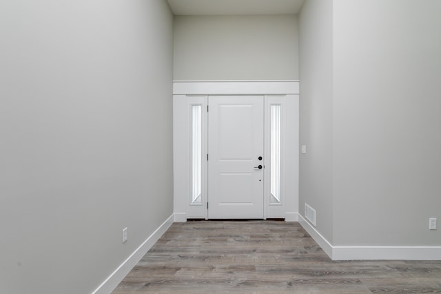 foyer featuring light hardwood / wood-style flooring