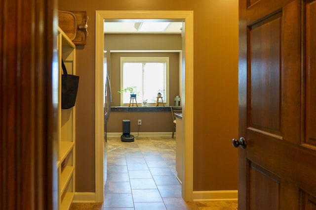 bathroom featuring tile floors