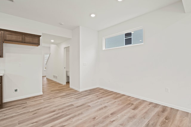 empty room featuring light wood-type flooring