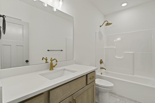 1704 Stillpoint Ct, Columbia, MO 65203 - full bath featuring toilet, vanity, and shower / bathtub combination