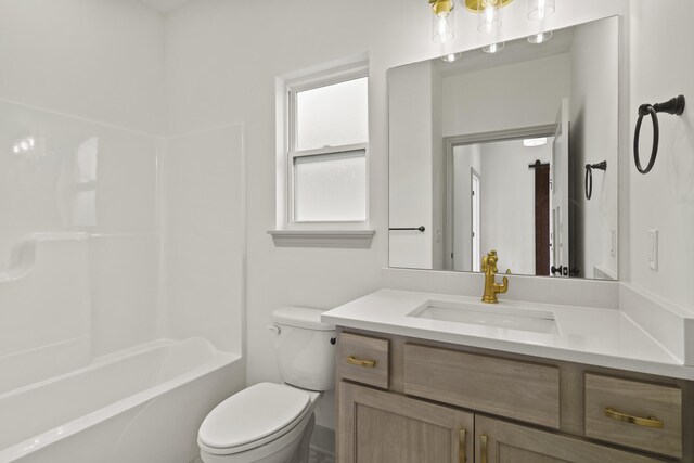 1704 Stillpoint Ct, Columbia, MO 65203 - full bathroom with toilet, vanity, and shower / bathing tub combination