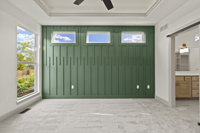 1704 Stillpoint Ct, Columbia, MO 65203 - interior space featuring light colored carpet, visible vents, and a raised ceiling