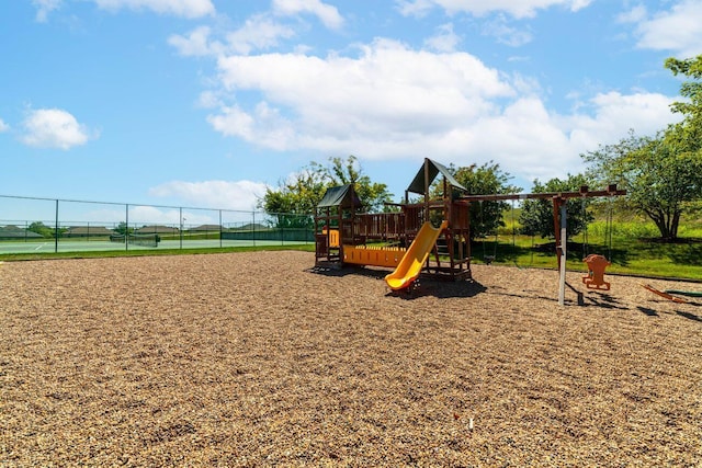 view of jungle gym