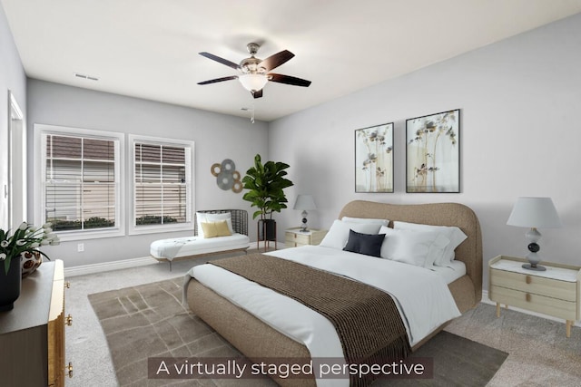 1703 Linkside Dr, Columbia, MO 65201 - carpeted bedroom featuring baseboards and a ceiling fan