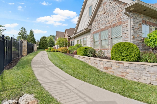 1703 Linkside Dr, Columbia, MO 65201 - view of side of home featuring stone siding