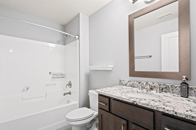 1703 Linkside Dr, Columbia, MO 65201 - full bathroom with vanity, toilet, and shower / washtub combination