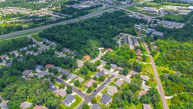 604 Adens Woods Ct, Columbia, MO 65201 - aerial overview of property's location featuring nearby suburban area
