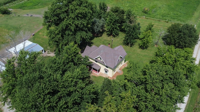 aerial view with a rural view